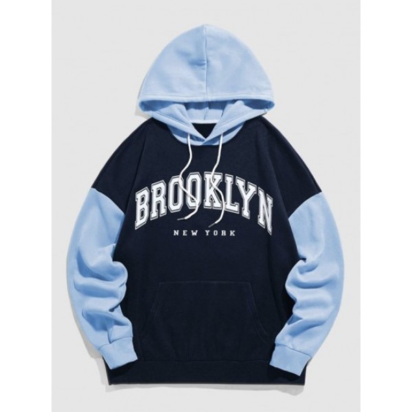 BROOKLYN NEW YORK Fleece Colorblock Hood...