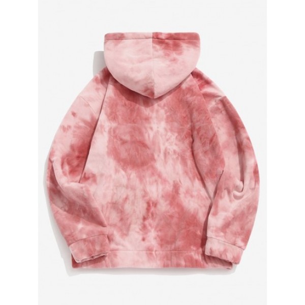 Tie Dye Kangaroo Pocket Fleece Fluffy Hoodie