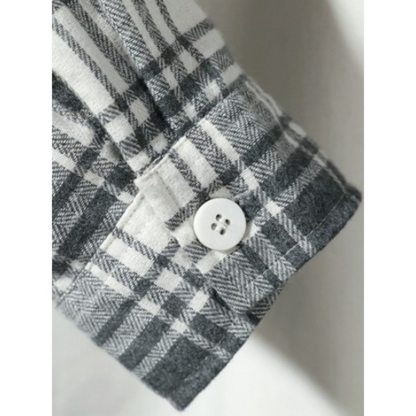 Letter Print Plaid Faux Twinset Hoodie