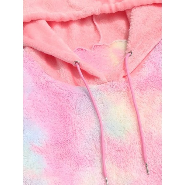 Fluffy Tie Dye Hoodie