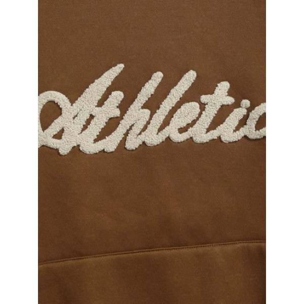 ATHLETICS Terry Embroidery Two Tone Essentials Fleece Lining Hoodie